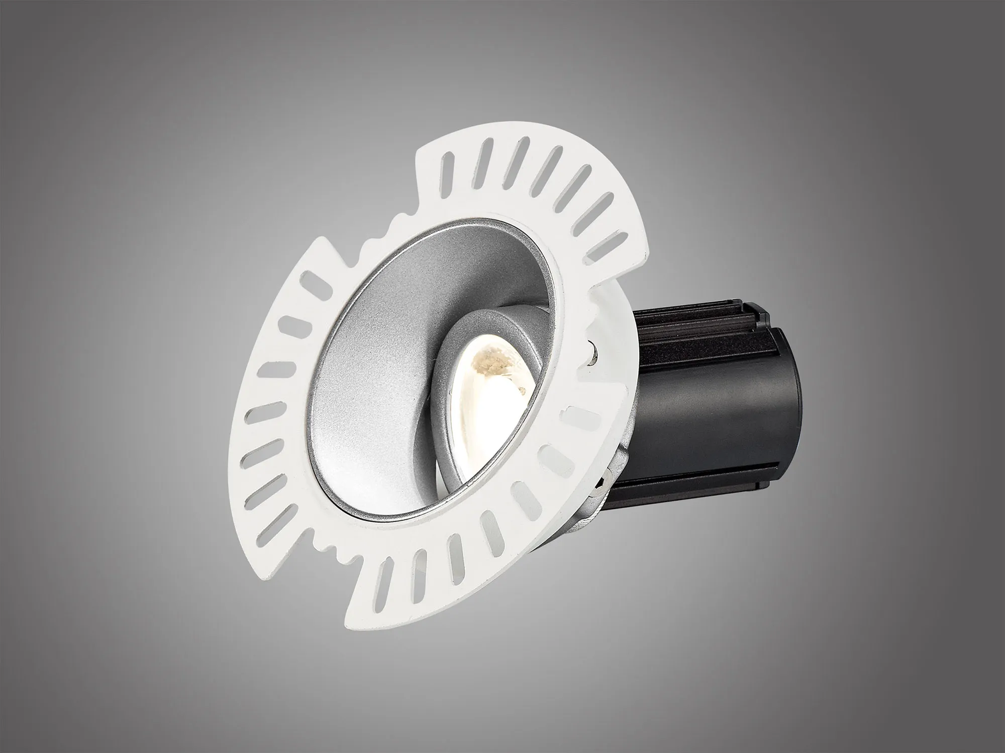 Basy A 10 Tridonic Powered 10W 2700K 710lm 36° CRI>90 LED Engine Silver Adjustable Recessed Spotlight, IP20 DM200990  Dlux Basy A 10